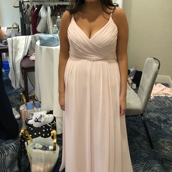 Hayley Paige Blush Bridesmaid Dress - Style 5951 - Picture 1 of 6